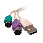 CONVERTIDOR USB A PS2 2 PUERTOS COLOR BEIGE