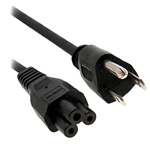 CABLE DE CORRIENTE PARA LAPTOP (TIPO TRÉBOL), 1.8 m