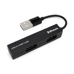 HUB USB V2.0, 4 PUERTOS, "SMALL", NEGRO