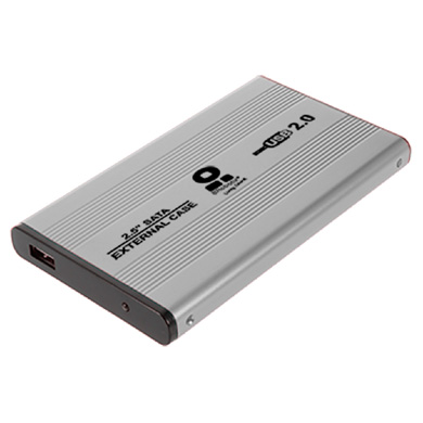 GABINETE PARA DISCO DURO DE 2.5" SATA USB (TORNILLERÍA INCLUIDA), PLATA 0