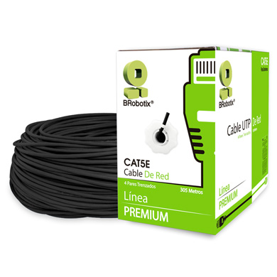 BOBINA CAT5e PARA EXTERIORES CCA UTP NEGRO, 305 metros 0