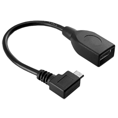 CABLE USB V2.0 OTG, MICRO "B" 90º A TIPO "A" HEMBRA 0