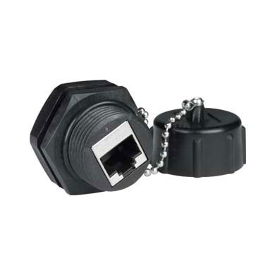 JACK CATEGORIA 6, INDUSTRIAL INLINE STP RJ45, CON TAPA 0