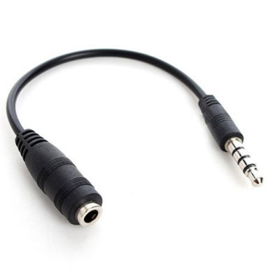 CABLE STEREO MACHO A HEMBRA, 15 cm 0