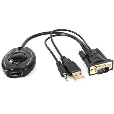 CONVERTIDOR VGA+AUDIO  A HDMI CON USB 0