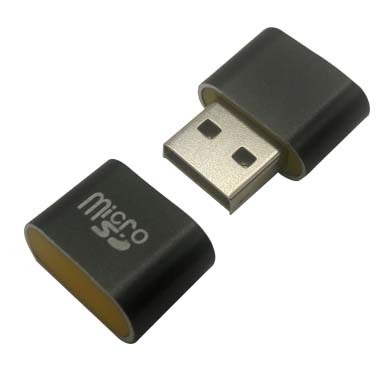 LECTOR USB V2.0, MICRO SD, "MINI", NEGRO 0