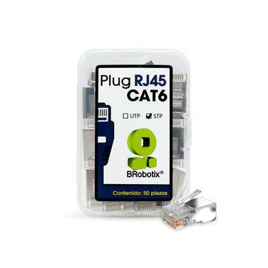 PLUG RJ45 CAT6, 8 POSICIONES, CAJA CON 50 PIEZAS, BLINDADO 0