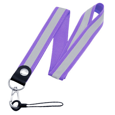 CORREA PARA MEMORIA USB "RAYAS", MORADA 0