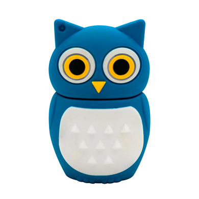 MEMORIA FLASH USB 32GB, BÚHO AZUL 0