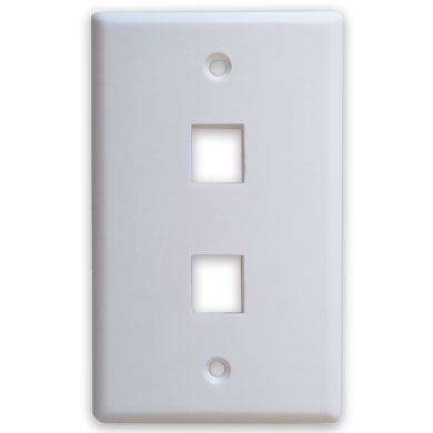 TAPA (FACEPLATE) 2 PUERTOS COLOR BLANCO 0