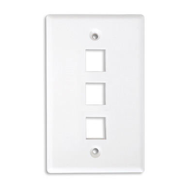 TAPA (FACEPLATE) BLANCO, 3 PUERTOS 0