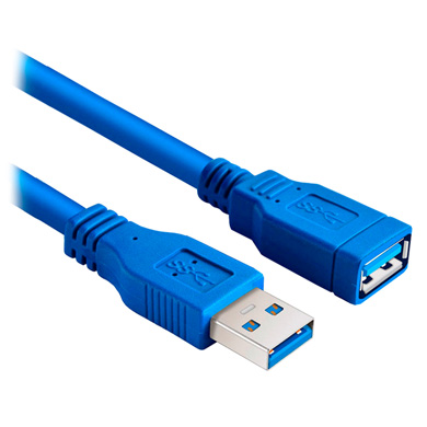 CABLE USB V3.0 EXTENSIÓN, MACHO - HEMBRA, 1.8 M 0