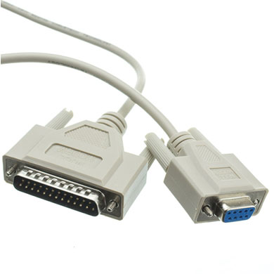 CABLE NULL MODEM IMPRESORA DB9 HEMBRA A DB25 MACHO 0