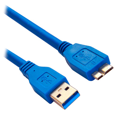 CABLE USB V3.0 TIPO "A" - MICRO "B", 3.0 m AZUL 0