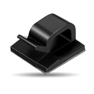ORGANIZADOR ADHESIVO PARA CABLES, 24 PIEZAS 
NEGRO
 0