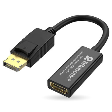 ADAPTADOR DISPLAYPORT MACHO A HDMI HEMBRA NEGRO
 0