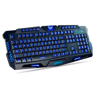 TECLADO USB ILUMINADO RGB TRICOLOR, MULTIMEDIA, M200 0