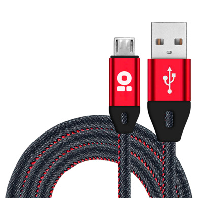 CABLE USB V2.0 MICRO "B", 1 M, "MEZCLILLA" ROJO 0