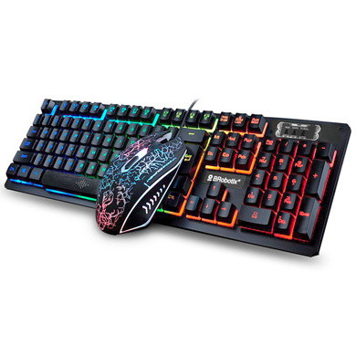 TECLADO Y RATÓN USB, RGB, COMBO NEGRO 0