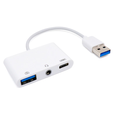 CONVERTIDOR USB V3.0 A USB TIPO "A", AUDIO 3.5 MM, USB TIPO "C" 0