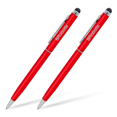 PLUMA STYLUS PARA TABLETA, DUO PACK, BROBOTIX, ROJA 0