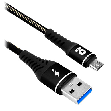CABLE USB V2.0 TIPO MICRO "B", 1 m, DENIM NEGRO 0
