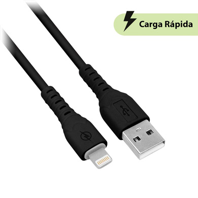 CABLE CARGA RÁPIDA LIGHTNING DE PVC
1 m, NEGRO 0