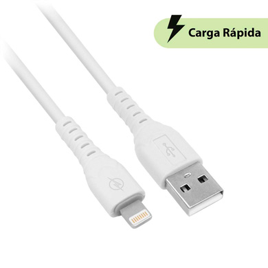 CABLE CARGA RÁPIDA LIGHTNING DE PVC
1 m, BLANCO 0