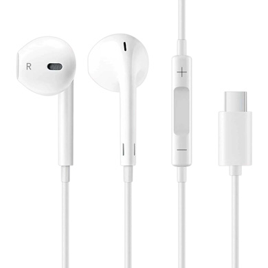 AUDÍFONOS AISLADOR CON CONTROL DE VOLUMEN, USB TIPO "C", BLANCO 0