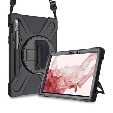 FUNDA DE USO RUDO CON CORREA Y GIRO 360º PARA GALAXY S9 11" X710/X706/X700/X510/T870/T875 0