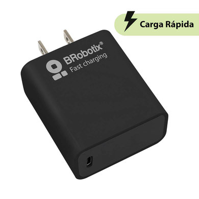 CARGADOR 20W CARGA RÁPIDA USB-TIPO C V3.0 NEGRO 0