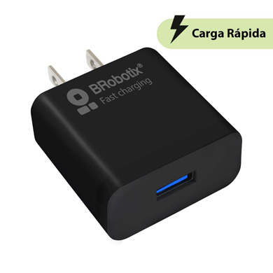 CARGADOR 18W CARGA RÁPIDA USB-A V3.0 NEGRO
 0