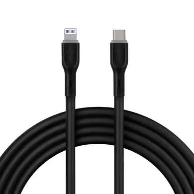 FASTCHARGE CABLE USB V3.0 TIPO C-LIGHTNING NEGRO, 1 m  0