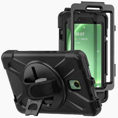 FUNDA DE USO RUDO CON CORREA Y GIRO 360° PARA SAMSUNG GALAXY ACTIVE 5, 8" X300/X306 0
