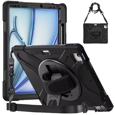 FUNDA DE USO RUDO CON CORREA Y GIRO 360° PARA iPAD AIR 13" 2024
 0