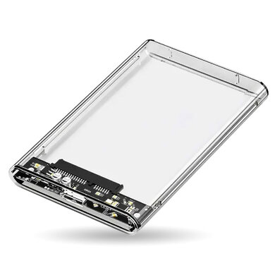 GABINETE GLASS PARA DISCO DURO SSD SATA I/II/III 2.5" USB V3.0
 0