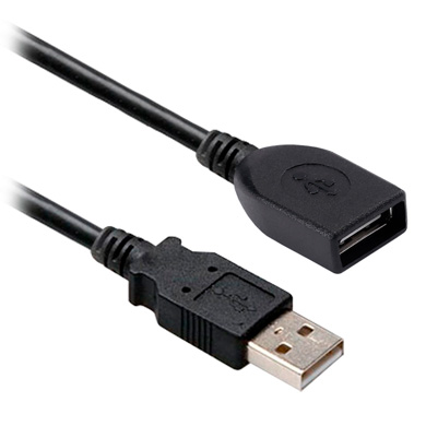 CABLE USB V2.0 EXTENSIÓN, MACHO - HEMBRA, 0.3 m 0