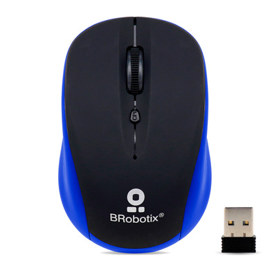 MOUSE INALÁMBRICO, 1600 DPI, AZUL (INCLUYE BATERÍA) 0