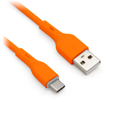 CABLE USB V2.0 TIPO "C", PVC, 1.0 M, NARANJA 0