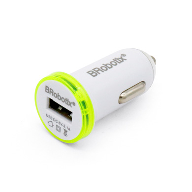 CARGADOR USB PARA AUTO, 5V, 2.1A, 1 PUERTO, AMARILLO 0