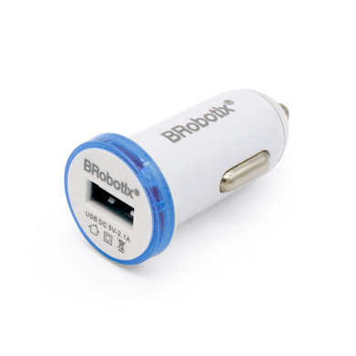 CARGADOR USB PARA AUTO, 5V, 2.1A, 1 PUERTO, AZUL 0