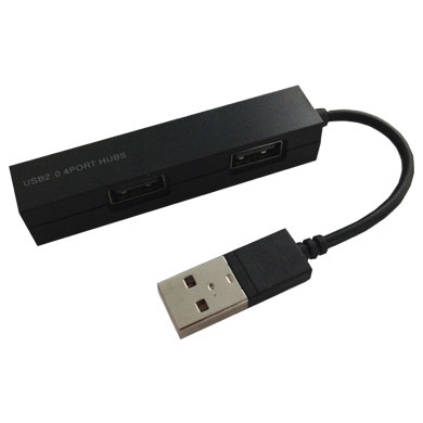 HUB USB V2.0, 4 PUERTOS, NEGRO 0