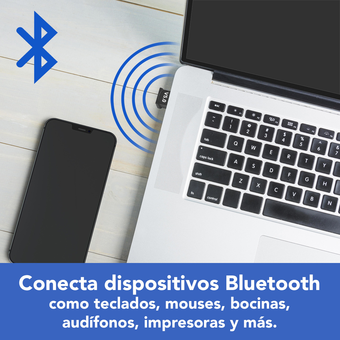 CONVERTIDOR USB A BLUETOOTH V5.0 :: DataComponents Mayoreo